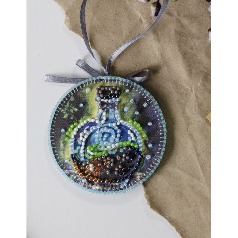 Christmas Ornament Bead Embroidery Kit "Spell Potion"
