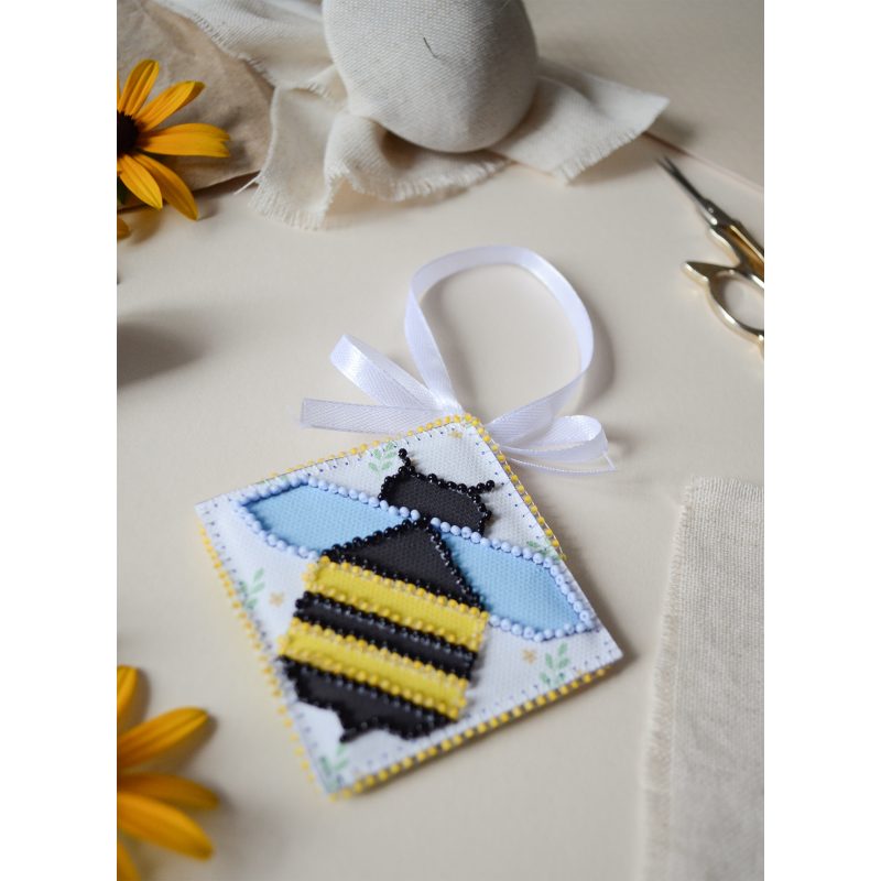 Christmas Ornament Bead Embroidery Kit "Sweet honey"