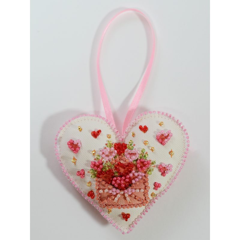 Christmas Ornament Bead Embroidery Kit "Magical Love"