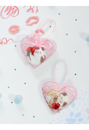 Christmas Ornament Bead Embroidery Kit "Purring Hugs"