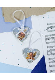 Christmas Ornament Bead Embroidery Kit "Your Little Cupid"