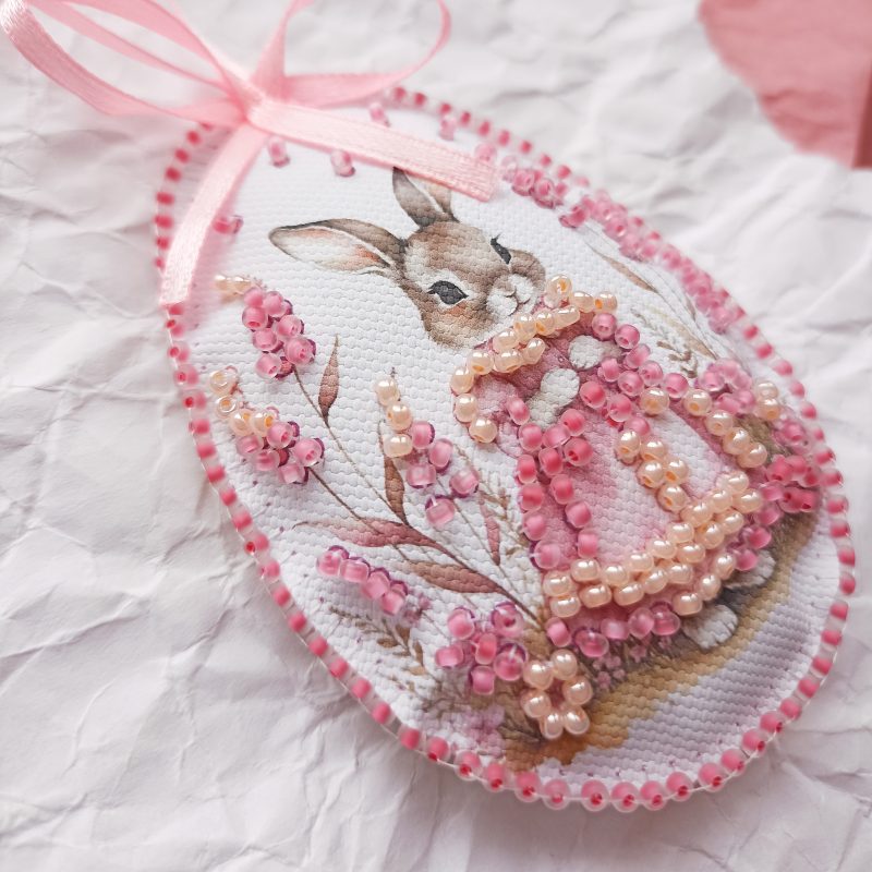 Christmas Ornament Bead Embroidery Kit "Easter Bunny"