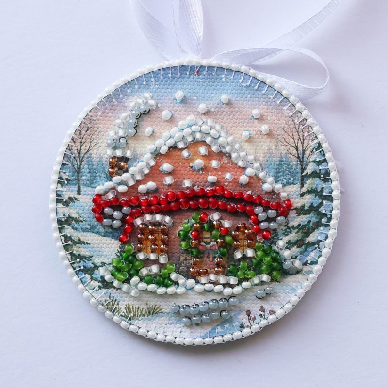 Christmas Ornament Bead Embroidery Kit "Woodland Wonder"