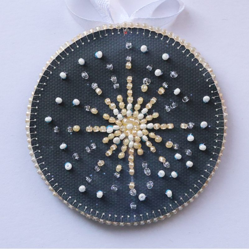 Christmas Ornament Bead Embroidery Kit "Holy night"
