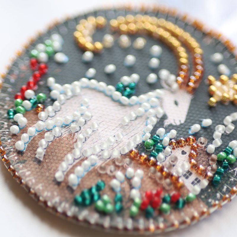 Christmas Ornament Bead Embroidery Kit "Under the Christmas Star"