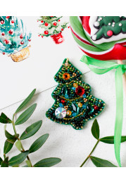 Christmas Ornament Bead Embroidery Kit "Christmas tree"