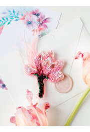 Christmas Ornament Bead Embroidery Kit "Delicate magnolia"