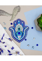 Christmas Ornament Bead Embroidery Kit "Hamsa Amulet"