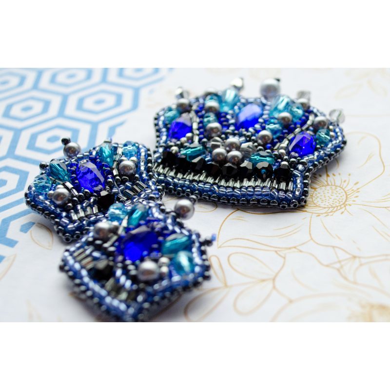 Christmas Ornament Bead Embroidery Kit "Crown"