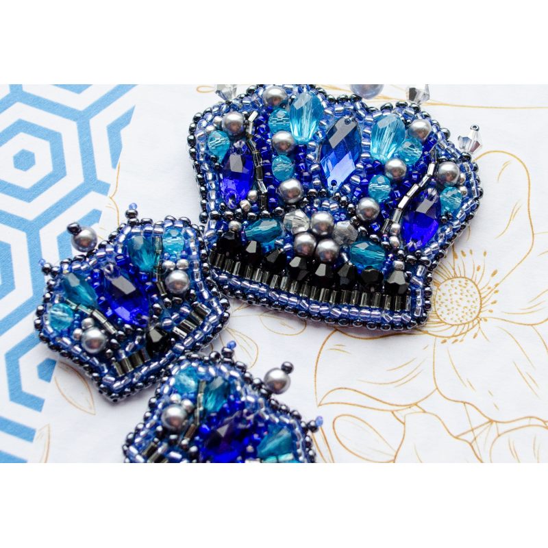 Christmas Ornament Bead Embroidery Kit "Crown"