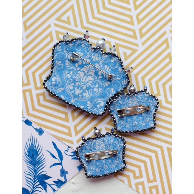Christmas Ornament Bead Embroidery Kit "Crown"