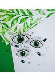 Christmas Ornament Bead Embroidery Kit "Emerald gaze"