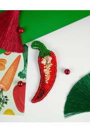 Christmas Ornament Bead Embroidery Kit "Hot pepper"