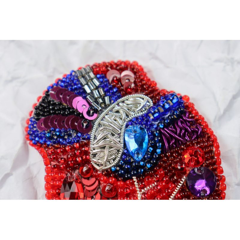 Christmas Ornament Bead Embroidery Kit "Heartbeat"