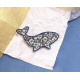 Christmas Ornament Bead Embroidery Kit "Blue whale"