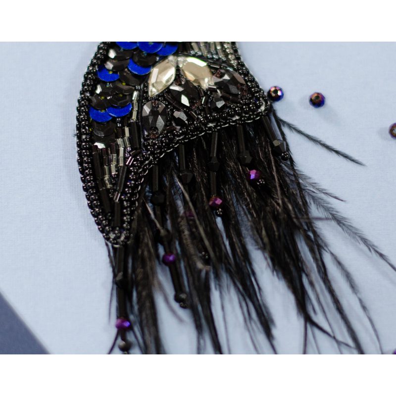 Christmas Ornament Bead Embroidery Kit "Harbinger of Darkness"