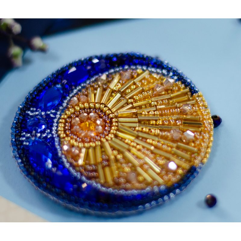 Christmas Ornament Bead Embroidery Kit "Celestial Duet"