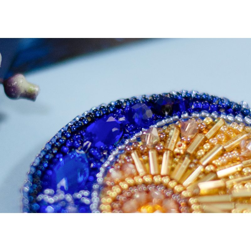 Christmas Ornament Bead Embroidery Kit "Celestial Duet"