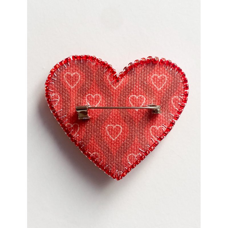 Christmas Ornament Bead Embroidery Kit "Little heart"