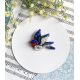 Christmas Ornament Bead Embroidery Kit "Song of the Swallow"