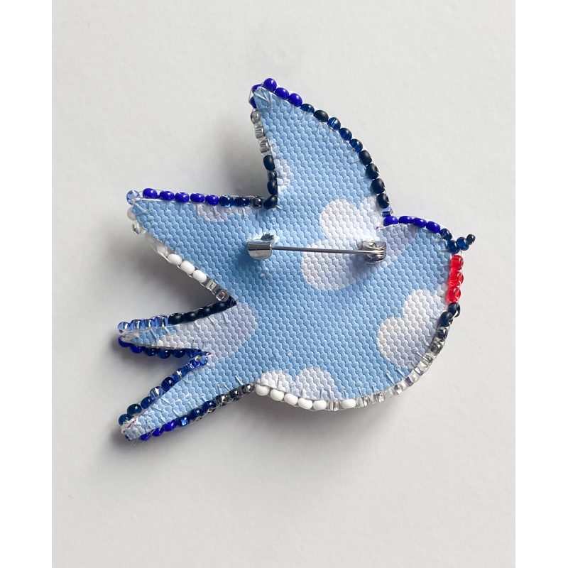 Christmas Ornament Bead Embroidery Kit "Song of the Swallow"