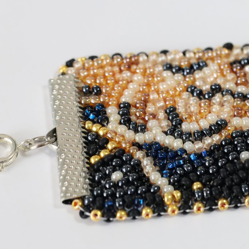 Bead Embroidery Kit on Art Canvas "Bracelet “Beauty of the Stars”"