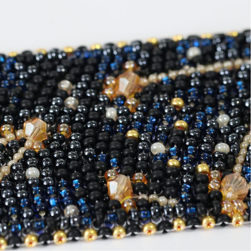 Bead Embroidery Kit on Art Canvas "Bracelet “Beauty of the Stars”"
