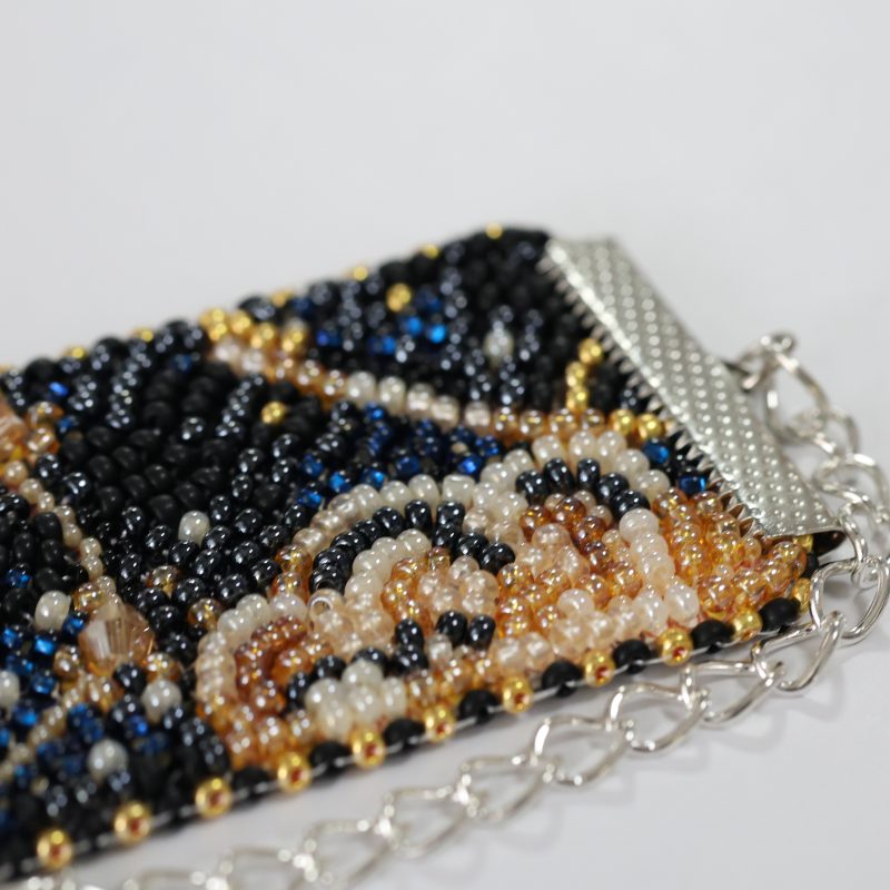 Bead Embroidery Kit on Art Canvas "Bracelet “Beauty of the Stars”"