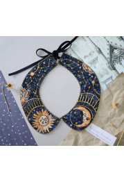 Bead Embroidery Kit on Art Canvas "Collar "Galactic beauty""