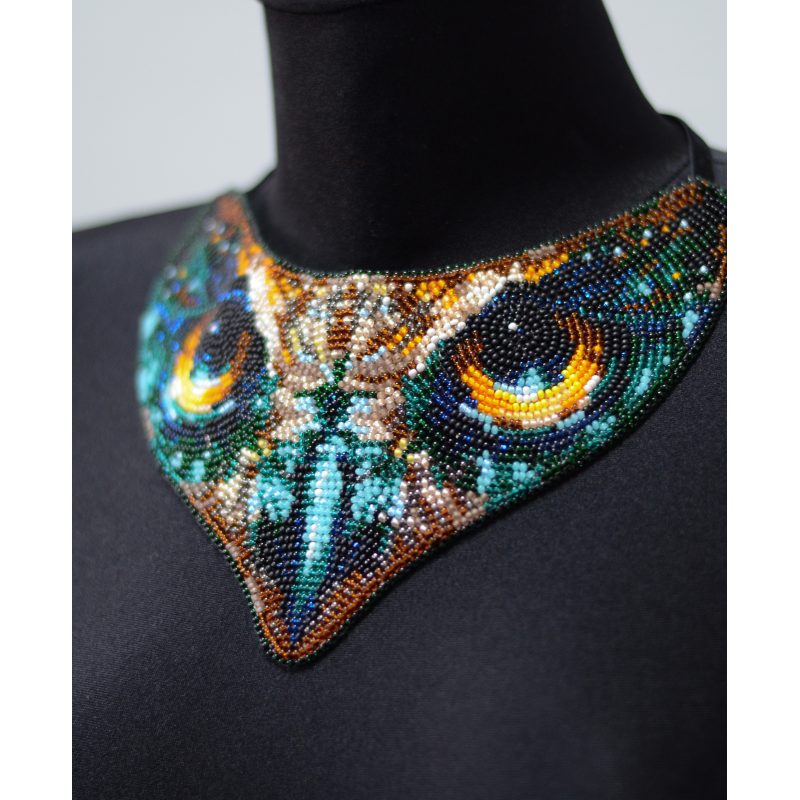 Bead Embroidery Kit on Art Canvas "Fearless Gaze"