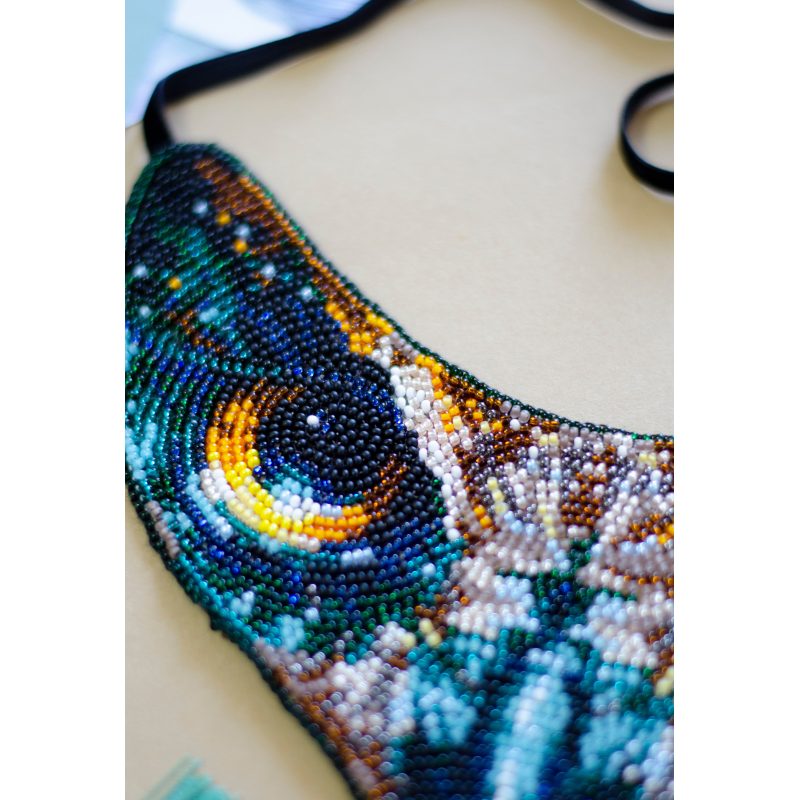 Bead Embroidery Kit on Art Canvas "Fearless Gaze"
