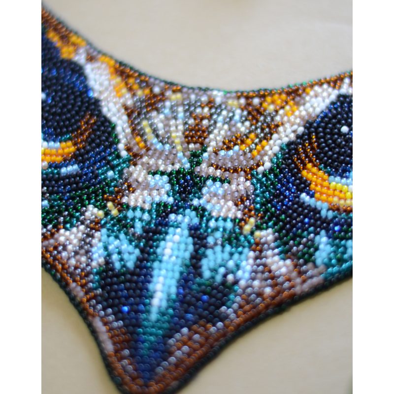 Bead Embroidery Kit on Art Canvas "Fearless Gaze"