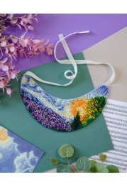 Bead Embroidery Kit on Art Canvas "Summer sketch"