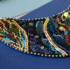Bead Embroidery Kit on Art Canvas "Emerald Talisman"