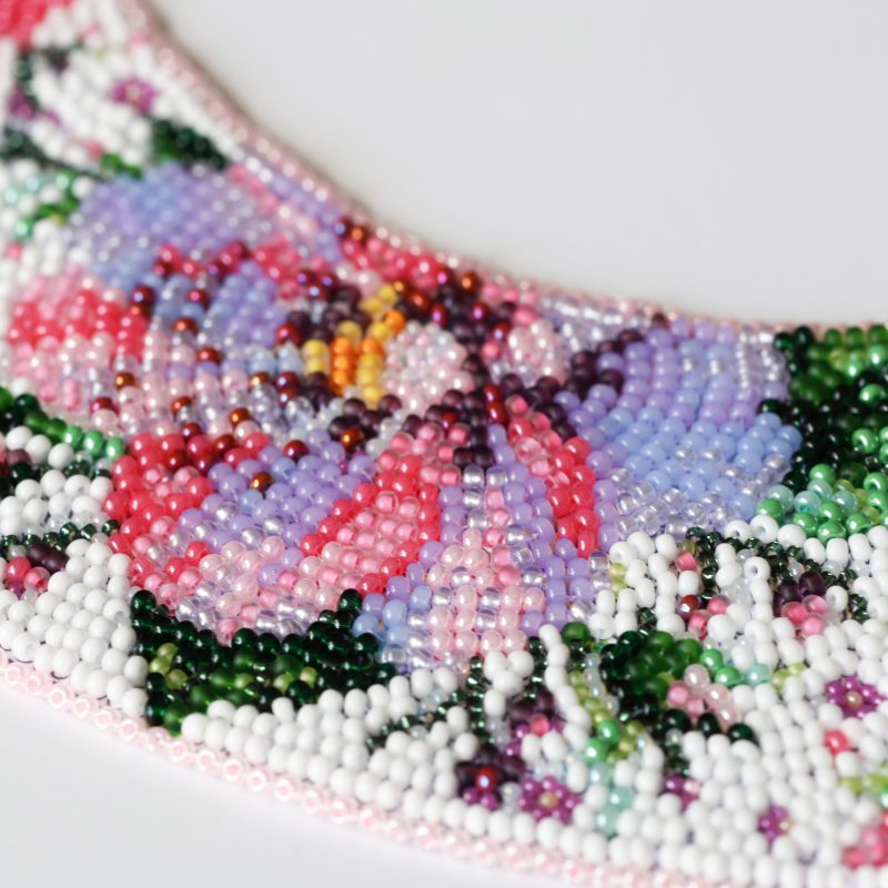 Bead Embroidery Kit on Art Canvas "Collar "Rose Veil""