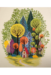 Cross Stitch Kit "Cozy in the forest"