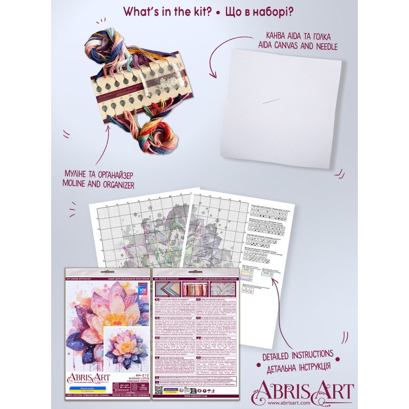 Cross Stitch Kit "Shining lotus"