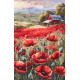 Cross Stitch Kit "Poppies at sunset"