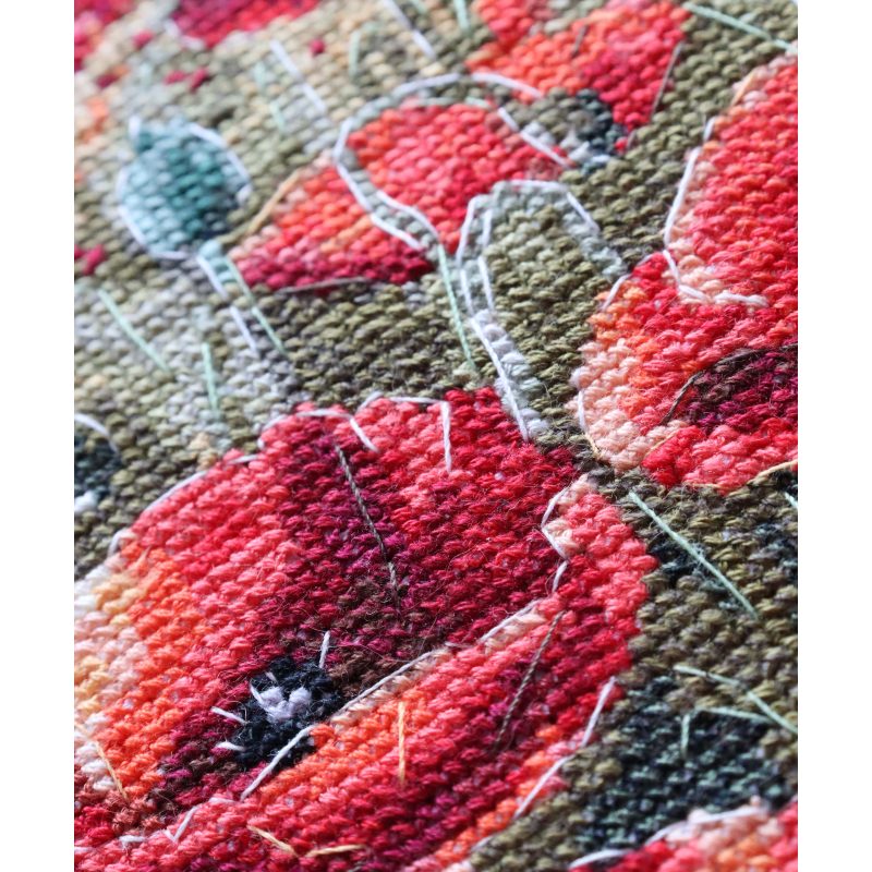 Cross Stitch Kit "Poppies at sunset"