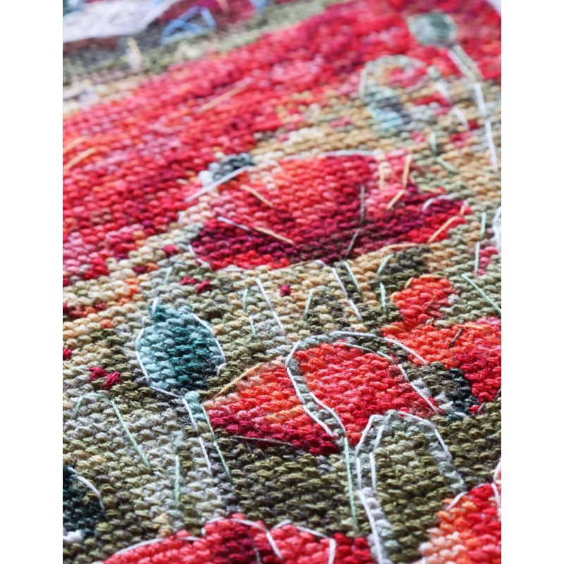 Cross Stitch Kit "Poppies at sunset"