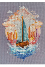 Cross Stitch Kit "On the waves of adventure"
