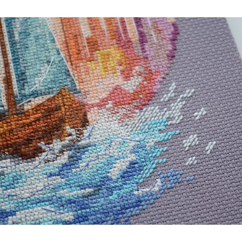 Cross Stitch Kit "On the waves of adventure"