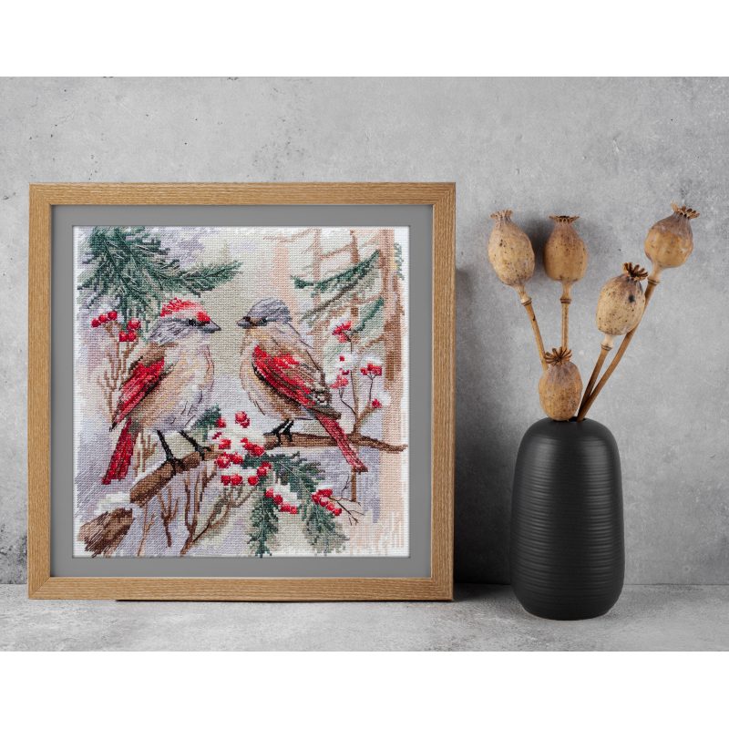 Cross Stitch Kit "Chittering about winter"