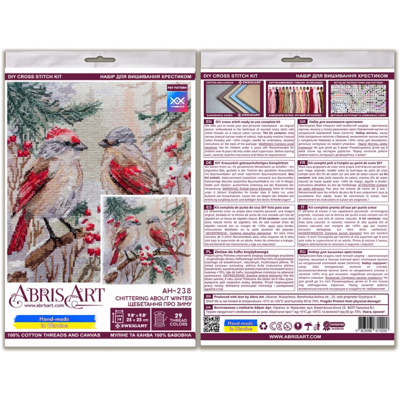 Cross Stitch Kit "Chittering about winter"
