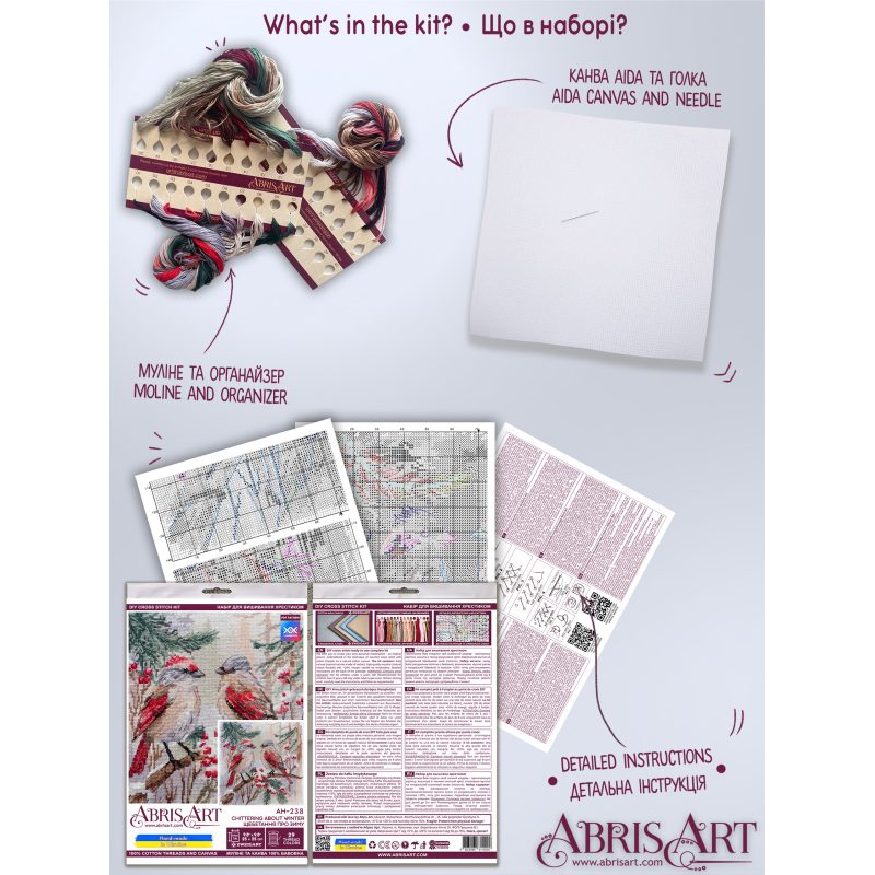 Cross Stitch Kit "Chittering about winter"