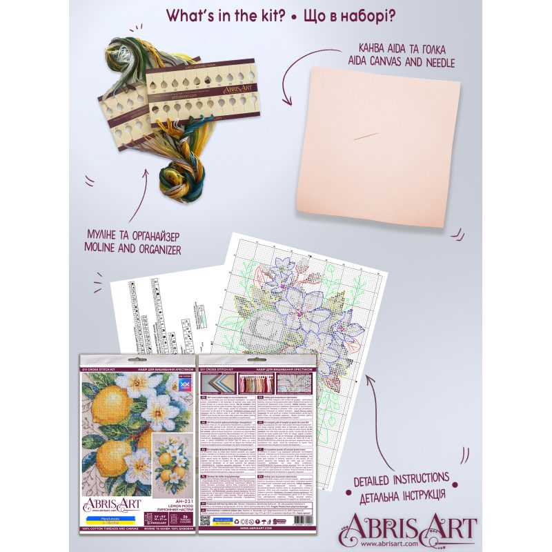 Cross Stitch Kit "Lemon mood"