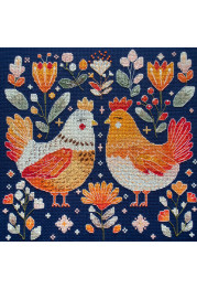 Cross Stitch Kit "Best hen friends"