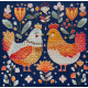 Cross Stitch Kit "Best hen friends"