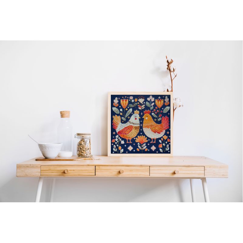Cross Stitch Kit "Best hen friends"