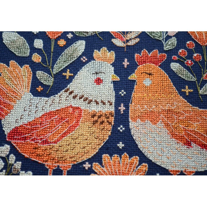 Cross Stitch Kit "Best hen friends"